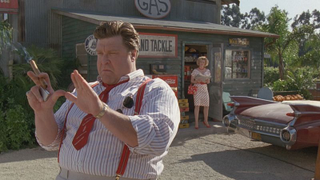 The director of <i>Gremlins</i> tackles atomic anxiety and the king of the gimmick